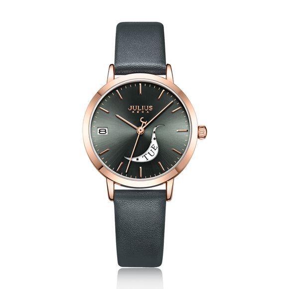 Reloj de Pulsera Multifuncional con Calendario y Carita Sonriente para Mujer