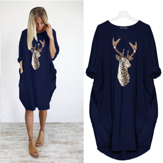 Vestido Navideño Cuello Redondo Otoño Invierno - Image 15