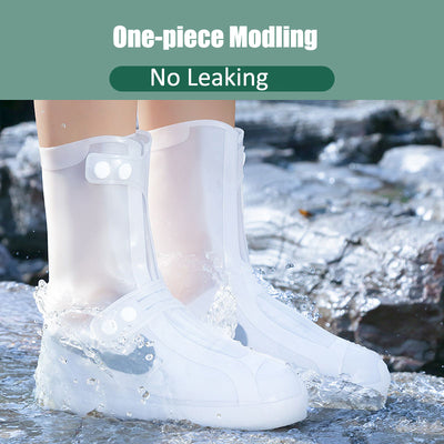 Cubrezapatos Impermeables Blancos PVC Reutilizables para Mujer