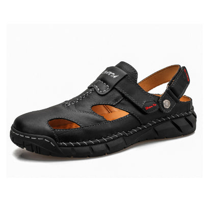 Sandalias Grandes para Hombre con Velcro y Detalles Cosidos - Image 5