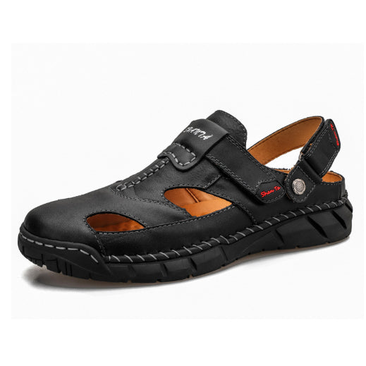 Sandalias Grandes para Hombre con Velcro y Detalles Cosidos - Image 5