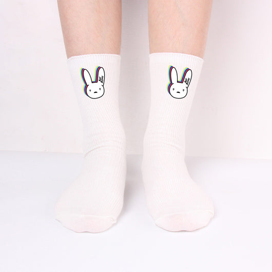 Calcetines Largos Bad Rabbit de Algodón Tejido para Hombre y Mujer - Image 7