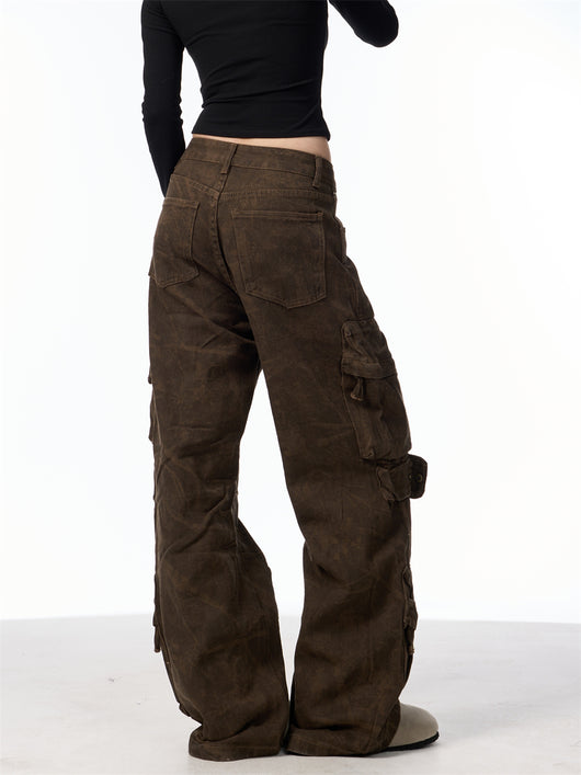 Pantalones Cargo Retro Camuflaje para Mujer - Image 4