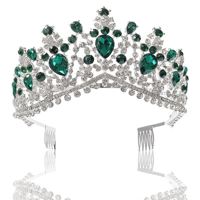 Corona Nupcial Barroca con Cristales Brillantes para Novia Elegante - Image 7
