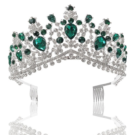 Corona Nupcial Barroca con Cristales Brillantes para Novia Elegante - Image 7