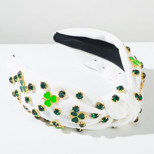 Diadema Trébol Verde con Cristales - Accesorio para el Cabello Elegante - Image 22