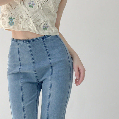 Jeans Retro Americano Cintura Alta con Efecto Levantador de Cadera para Mujer - Image 5