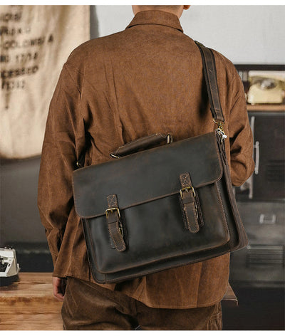 Bolso Crossbody para Laptop de Cuero Premium con Asa Simple - Image 22