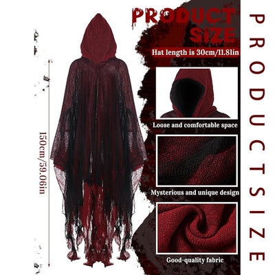 Capa de Bruja Halloween con Patrón de Calaveras - Disfraz de Muerte - Image 8