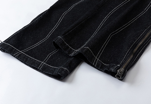 Pantalones Vaqueros Retro Holgados con Cierre Decorativo para Hombre y Mujer - Image 13