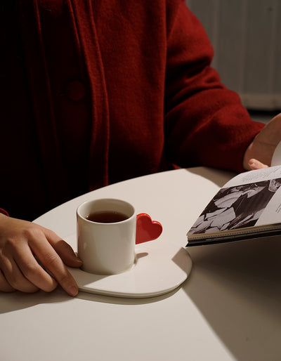 Juego de Taza y Plato Artesanal Corazón Coffee - Image 13