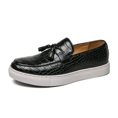 Tenis Casuales Británicos con Borlas para Hombre Talla Grande - Image 5