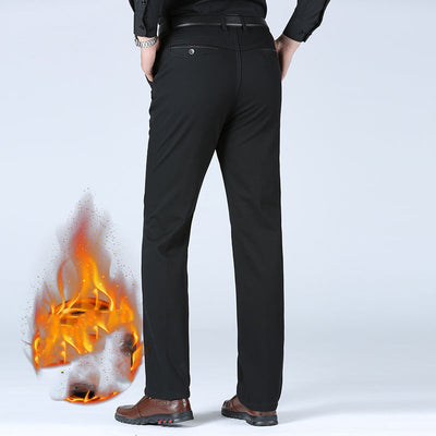 Pantalones Casuales Rectos Sueltos Cintura Alta para Hombre Maduro - Image 8