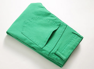 Pantalones Vaqueros Elásticos Casuales Estilo Europeo y Americano para Hombre - Image 9