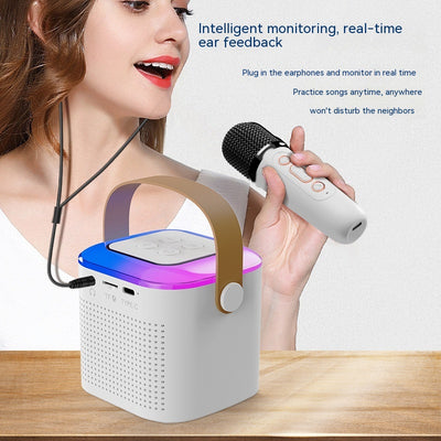 Equipo de Karaoke Bluetooth con Micrófono Inalámbrico Dual y Luces RGB - Image 5