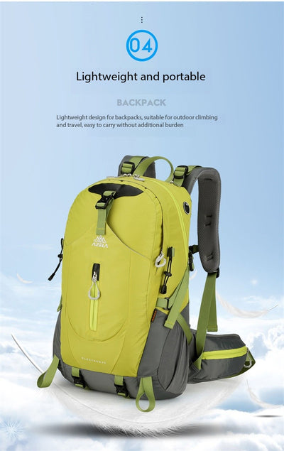 Mochila de Trekking AZELA Electron 40L - Blanco y Azul Marino para Senderismo y Viajes - Image 31