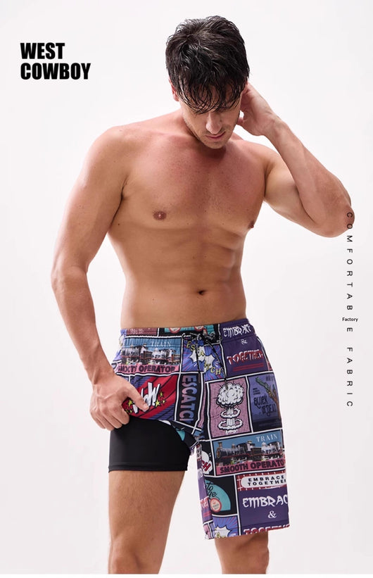 Shorts de Playa para Parejas con Estampado Digital de Secado Rápido - Image 22