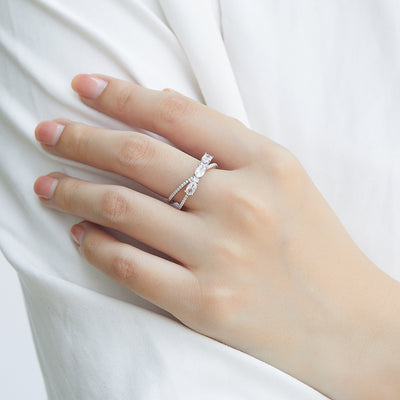 Anillo de Plata 925 con Zirconia Cúbica - Diseño Cruz Giratorio para Mujer - Image 10
