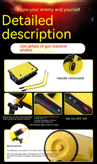 Pistola de Masaje con Control Remoto y Función de Agua Automática - Image 17