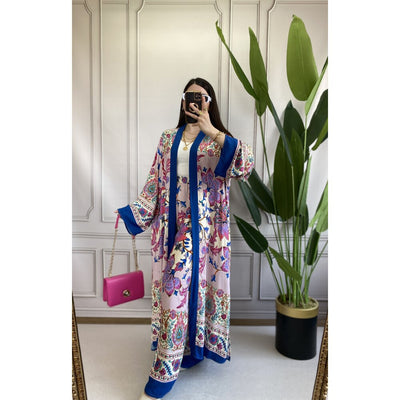 Conjunto Elegante de Camisa Estampada y Pantalón Ancho - Image 10