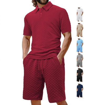 Camisa Casual de Manga Corta con Solapa para Hombre - Conjunto Versátil de Verano - Image 4