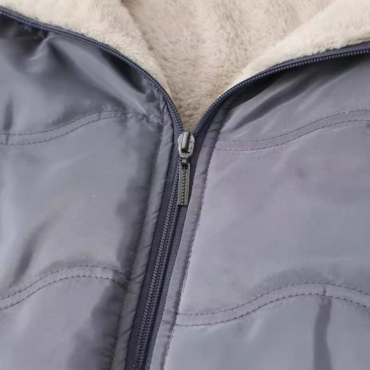 Sudadera con Capucha Estampado Geométrico Onda - Algodón Térmico Forrado - Image 10