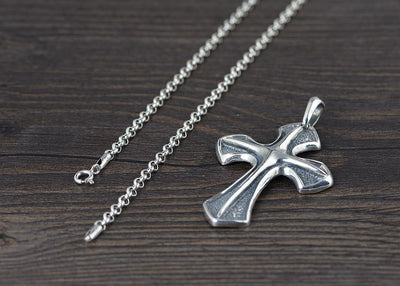 Dije Cruz Vintage en Plata S925 - Accesorios Punk Estilo Fronterizo para Hombre - Image 4