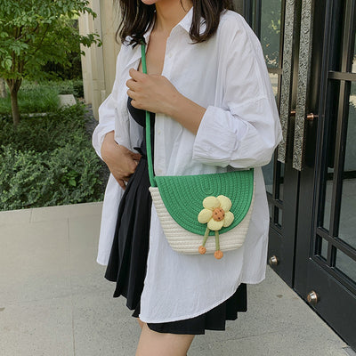 Bolsa de Paja con Flores para Mujer - Estilo Verano - Image 31