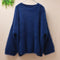 Navy blue bell sleeve