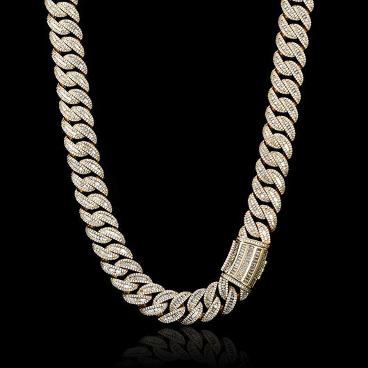 Cadena Cubana Miami 15mm-20mm Chapada en Oro Real con Cierre Tipo Buckle - Image 33