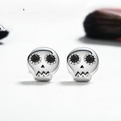 Aretes de Plata Esterlina con Circón Negro Incrustado - Image 8