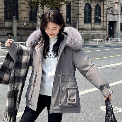 Parka Corta Ajustada a la Cintura para Mujer - Image 7
