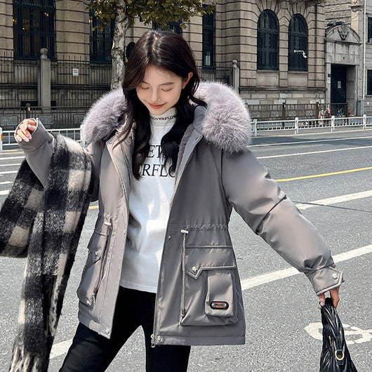 Parka Corta Ajustada a la Cintura para Mujer - Image 7
