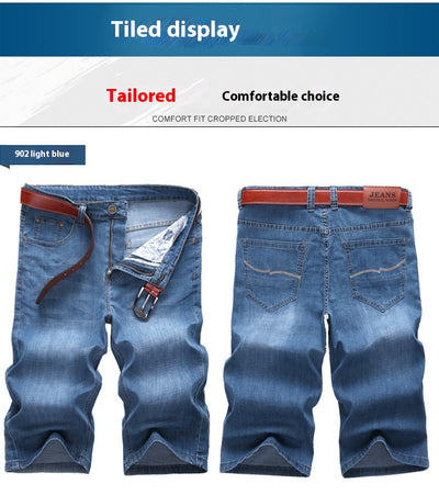 Shorts de Mezclilla Holgados con Máximo Estiramiento para Hombre - Image 19