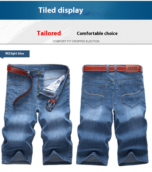 Shorts de Mezclilla Holgados con Máximo Estiramiento para Hombre - Image 19