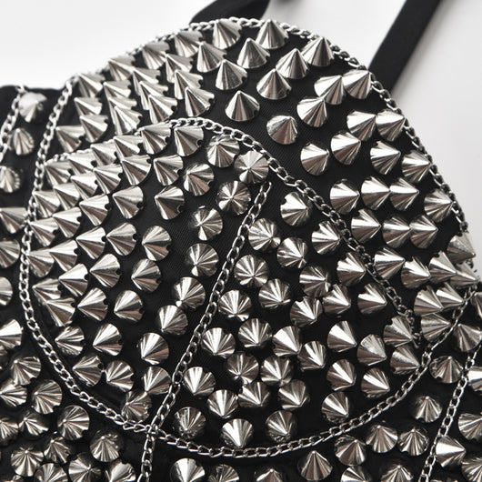 Sujetador de Tiras Finas con Cadenas Punk Artesanal - Image 4