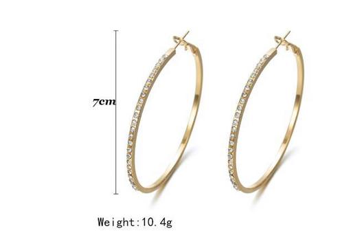 Aretes Coreanos Hueco Personalidad Simple Anillo Elegante - Image 10