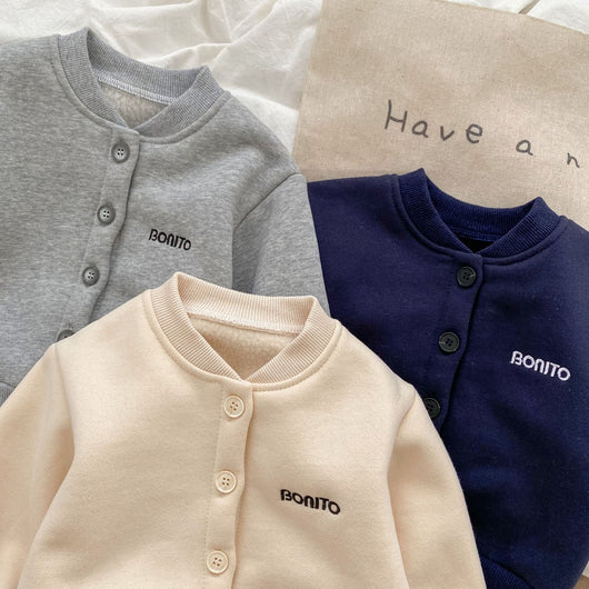 Cardigan Infantil con Forro Polar y Bordado de Letras - Image 13
