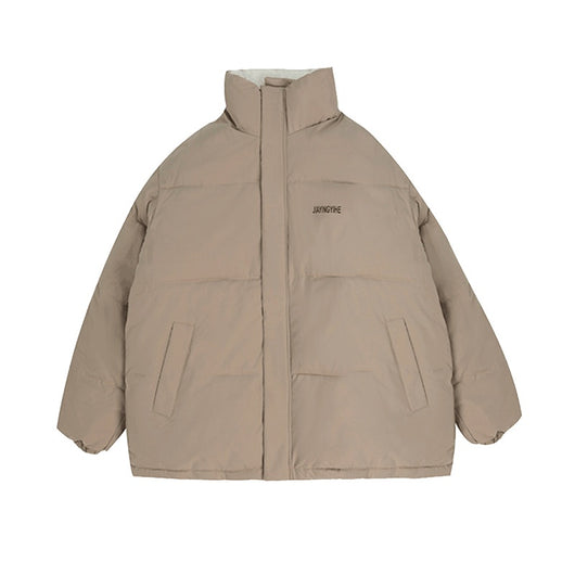 Abrigo Acolchado Estilo Hong Kong con Forro Polar - Chaqueta Suelta de Algodón - Image 8