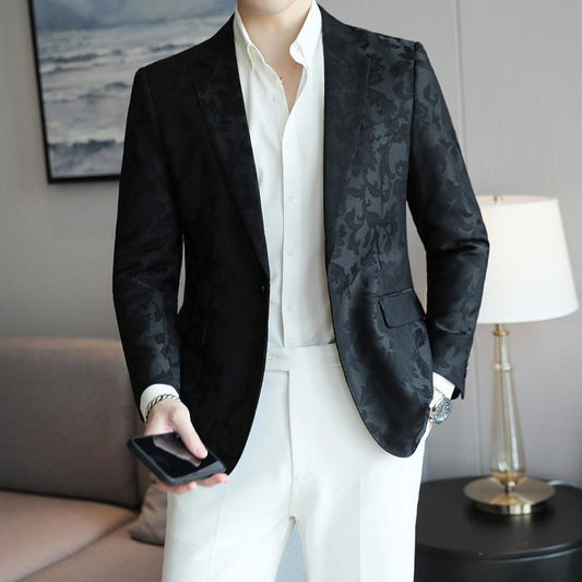 Blazer Slim Fit de Color Liso para Hombre - Primavera Verano - Image 2