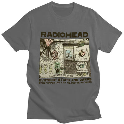 Camiseta Vintage Radiohead 2000 Hip Hop Rock Unisex Talla M
