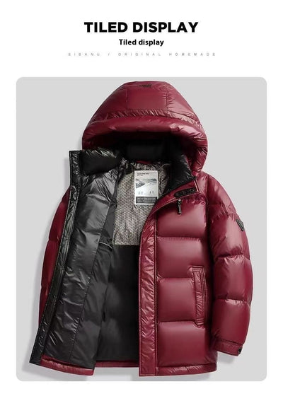 Chaqueta de Plumón Invierno Hombre con Grafeno - Abrigo Térmico Impermeable Negro y Dorado - Image 15