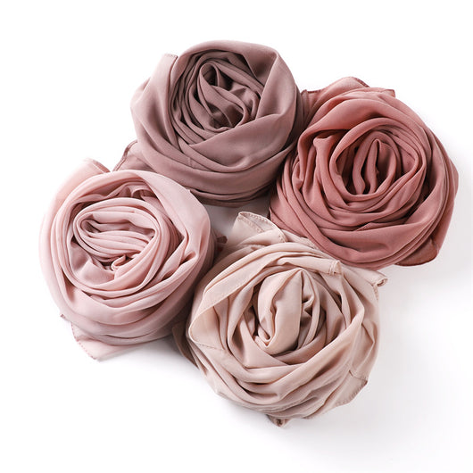 Pañuelo de Gasa Perlada en Colores Sólidos - Cobertura Elegante Monocromática - Image 3