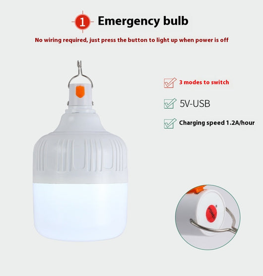 Bombilla LED Recargable para Puesto de Mercado Nocturno - Image 25
