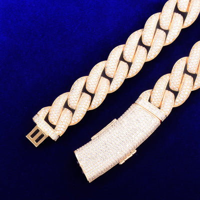 Cadena Cubana de Acero Inoxidable con Diamantes Completos - Estilo Hip Hop - Image 7