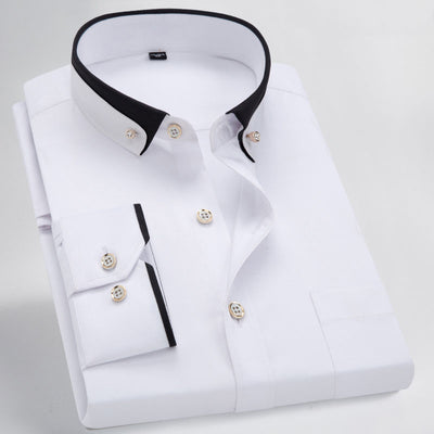 Camisa Ejecutiva de Manga Larga Antiarre Rugas sin Planchado - Image 7