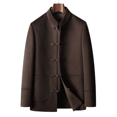 Abrigo de Lana para Hombre con Cuello Mao - Chaqueta Cálida de Estilo Asiático - Image 5
