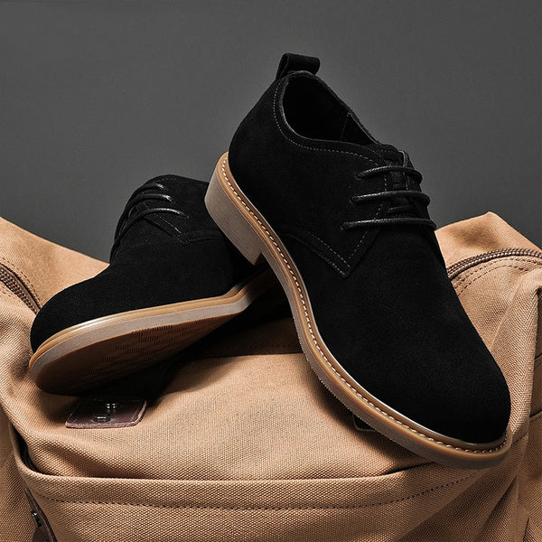 Botas Martin de Cuero Ante Retro Británico para Hombre - Zapatos de Trabajo Exterior