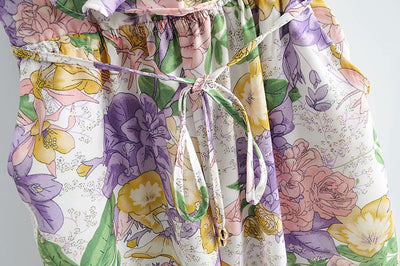 Jumpsuit Estampado con Cuello en V, Cintura Anudada y Volantes - Image 11