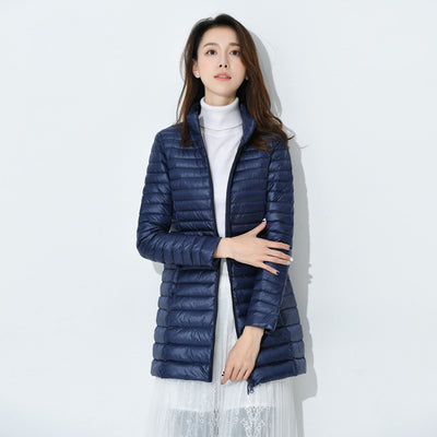 Abrigo Acolchado Mujer Otoño Invierno - Chaqueta Ligera Cuello Alto Ajustada Talla Grande - Image 20